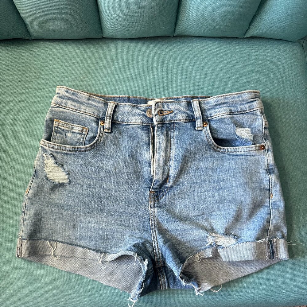 H&M &Denim High Waisted Shorts Size 8